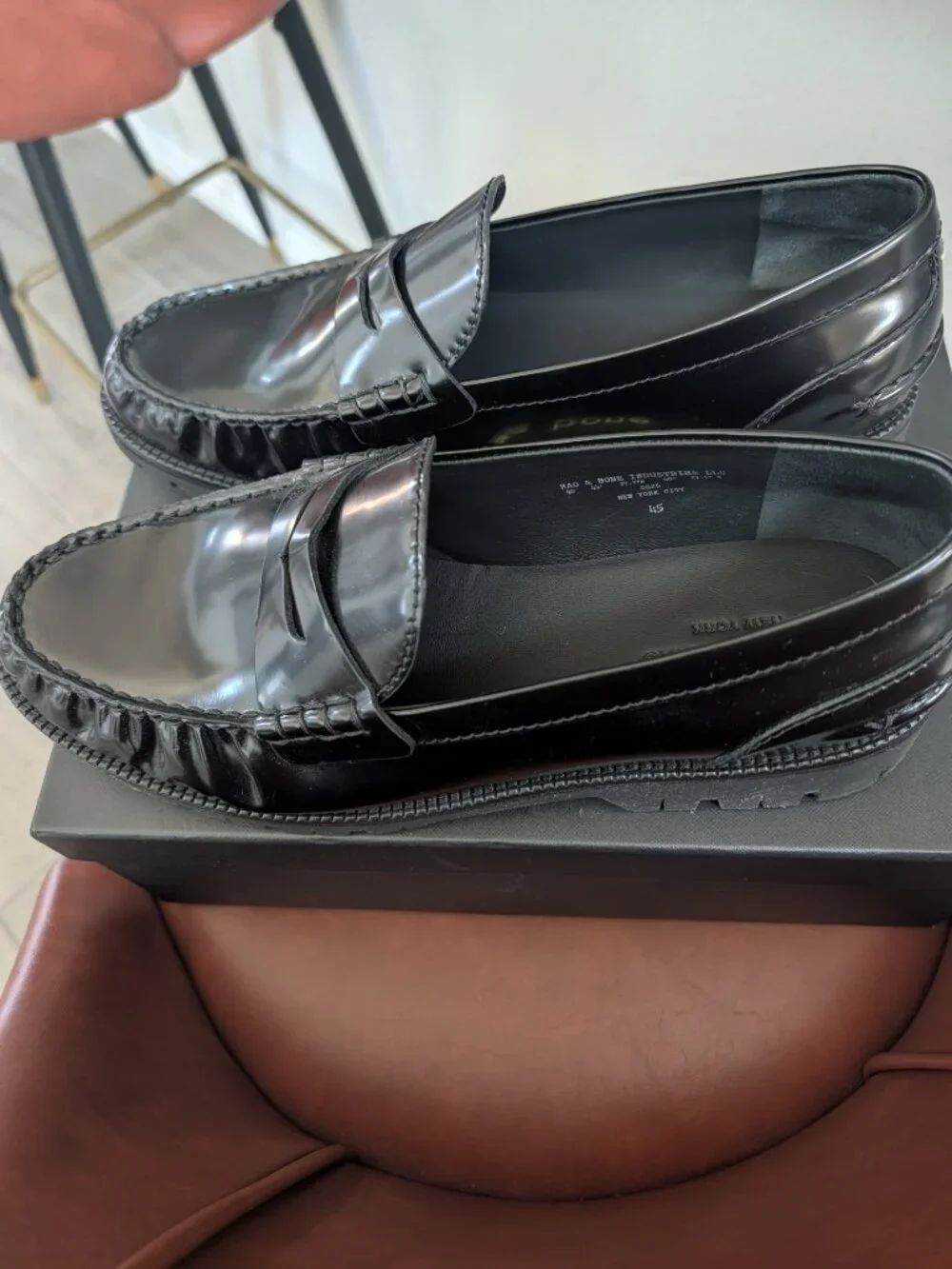 Rag & Bone Black Chris Loafers - Size 12 (EU 45)